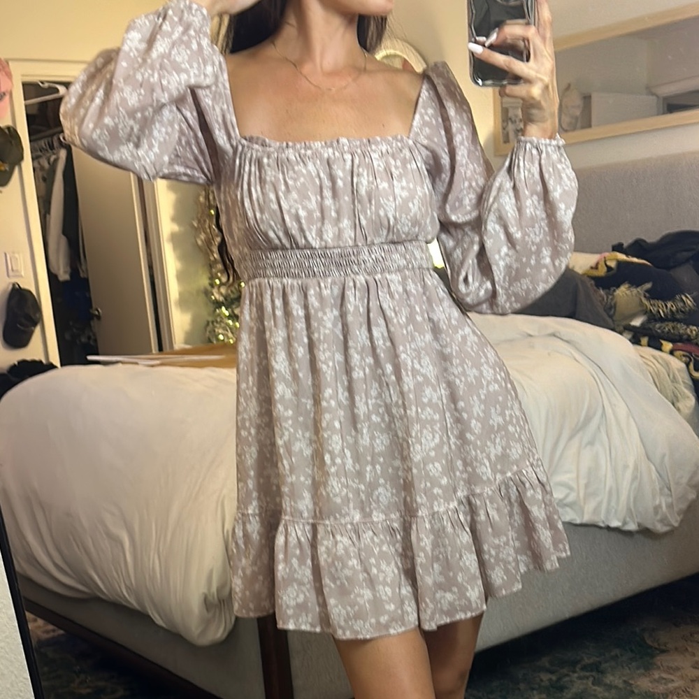 Altar'd State Silver Bishop Sleeve Sundress
